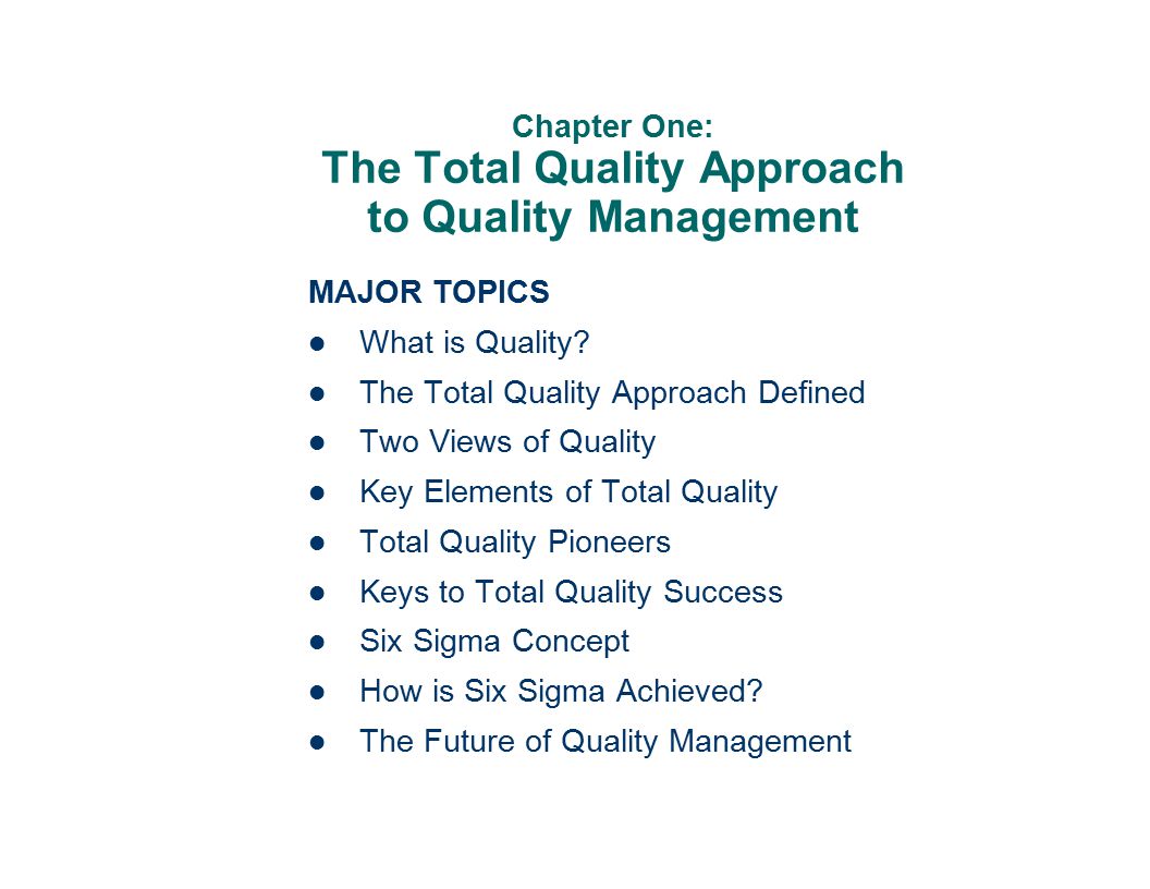 What is Total Quality Management (TQM)?